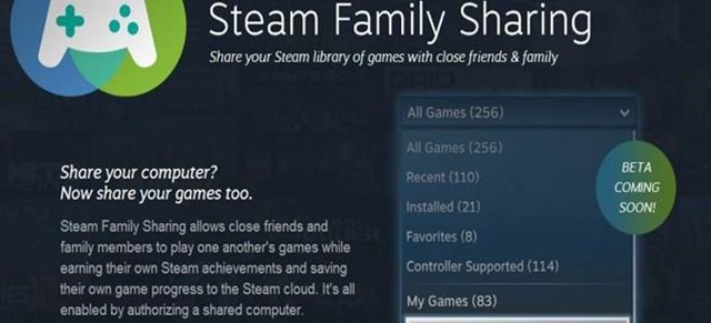 Steam apresenta Family Sharing