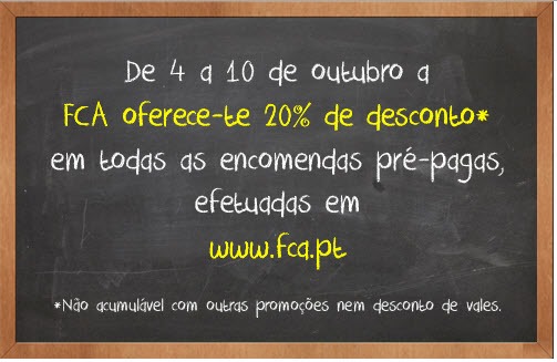 FCA com descontos de 20% em livros