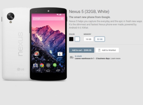 Nexus 5 e Android 4.4 anunciados oficialmente