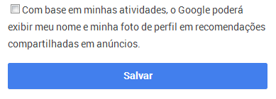 Impeça o aparecimento da sua foto na publicidade Google