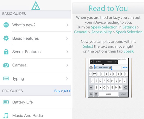 Todas as dicas e truques do iOS 7 numa só aplicação