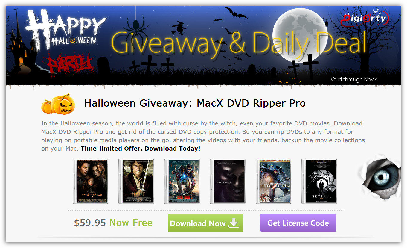 MacX DVD Ripper Pro – Gratuito até dia 4 de Novembro
