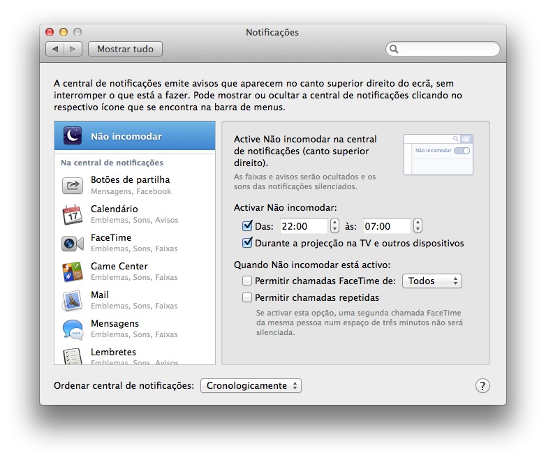 OS X Mavericks: Bloqueie os alertas da central de notificações