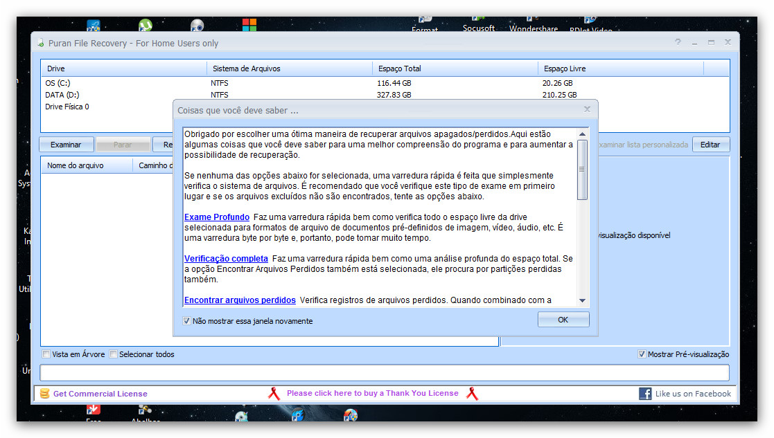 Ajuda para recuperar ficheiros eliminados? Puran File Recovery