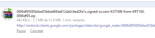 Chegou a nova actualização Android KitKat 4.4.1