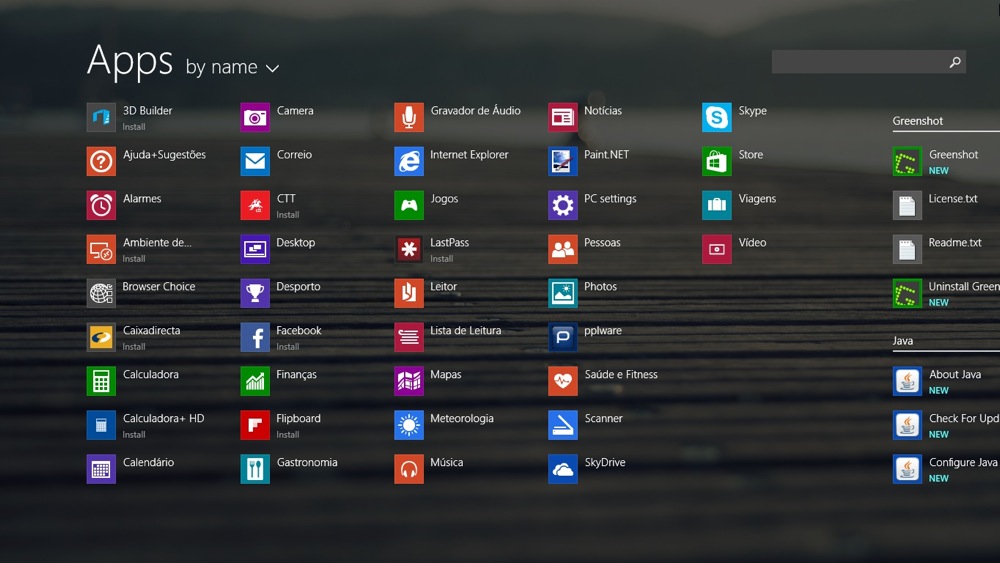 Substitua o Start screen pela lista de aplicações no Windows 8.1