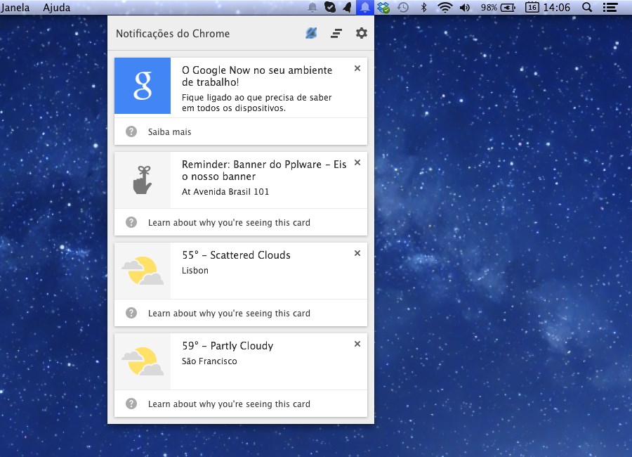 Google Now está a chegar ao Chrome
