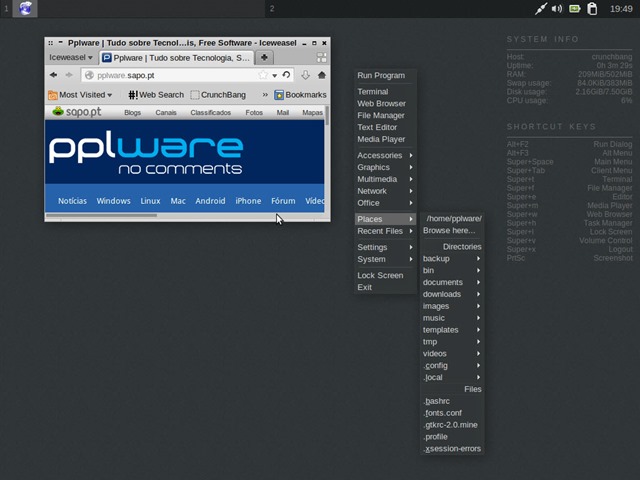 CrunchBang – O poder do Debian aliado ao Openbox