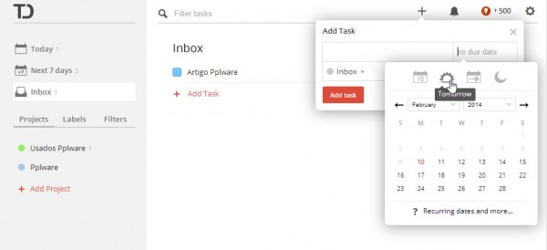 Todoist na Web