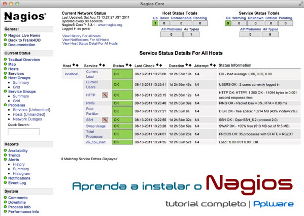 Aprenda a instalar a plataforma de monitorização Nagios