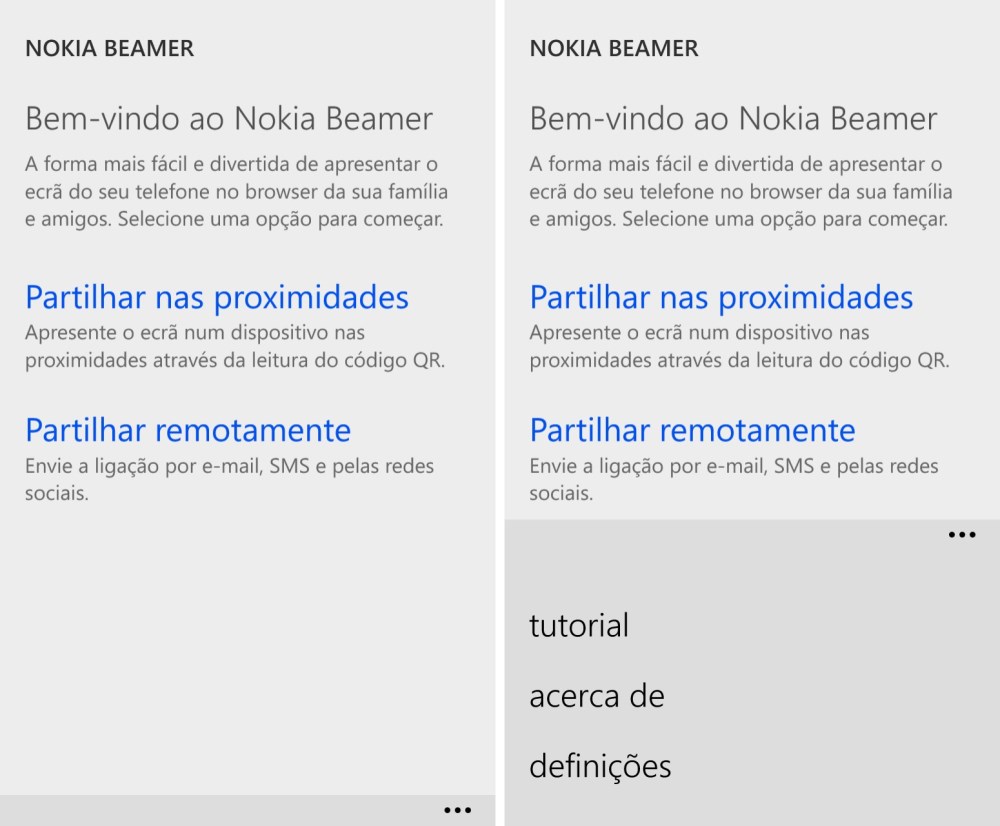 Nokia Beamer: Partilhe o ecrã do seu Windows Phone