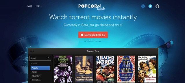 Popcorn Time: Veja filmes online de forma gratuita
