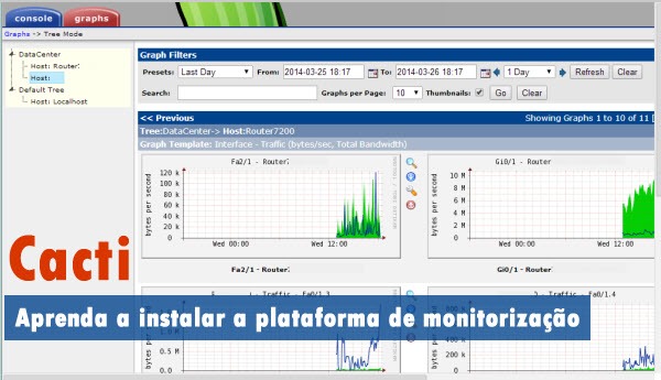 Aprenda a instalar a plataforma de monitorização Cacti