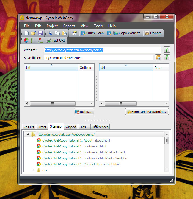 Cyotek Webcopy: copie sites e explore-os offline