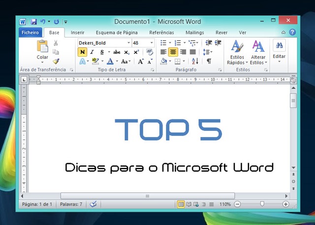 TOP 5 – Dicas para o Microsoft Word
