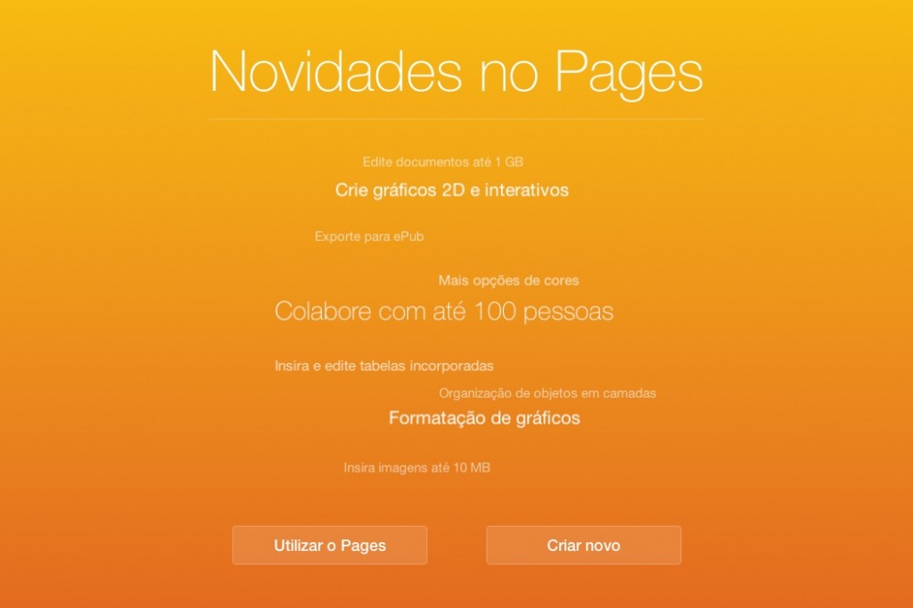 Apple voltou a melhorar o iWork do iCloud com novidades