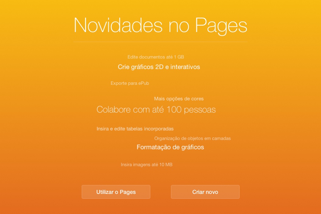 Apple voltou a melhorar o iWork do iCloud com novidades