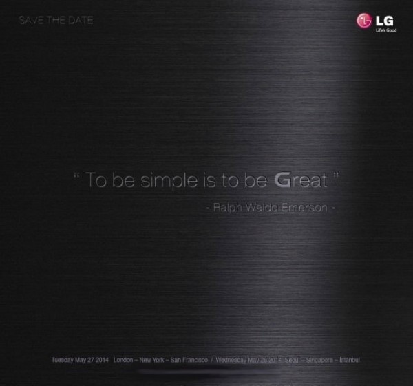 Convite para o evento da LG enviado à imprensa.