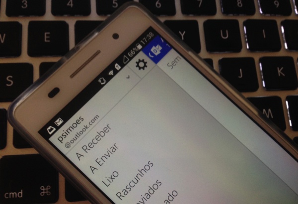 Aplicação Outlook.com do Android não cifra os emails guardados