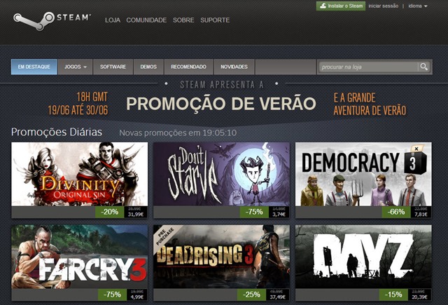 Chegaram as promoções de Verão da Steam! Aproveitem