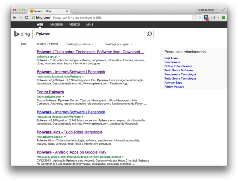 Já pode usar o Bing  de forma integrada no Chrome, saiba como!