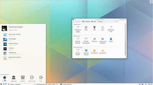 Última hora: Chegou o novíssimo KDE Plasma 5