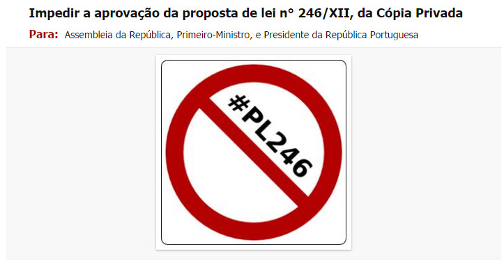 Já há uma petição contra a aprovação da Lei da Cópia Privada
