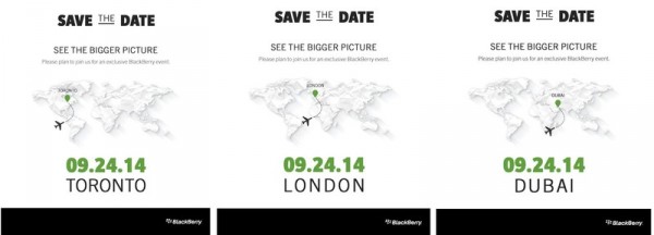 Convite para o evento de apresentação do aguardado BlackBerry Passport. 