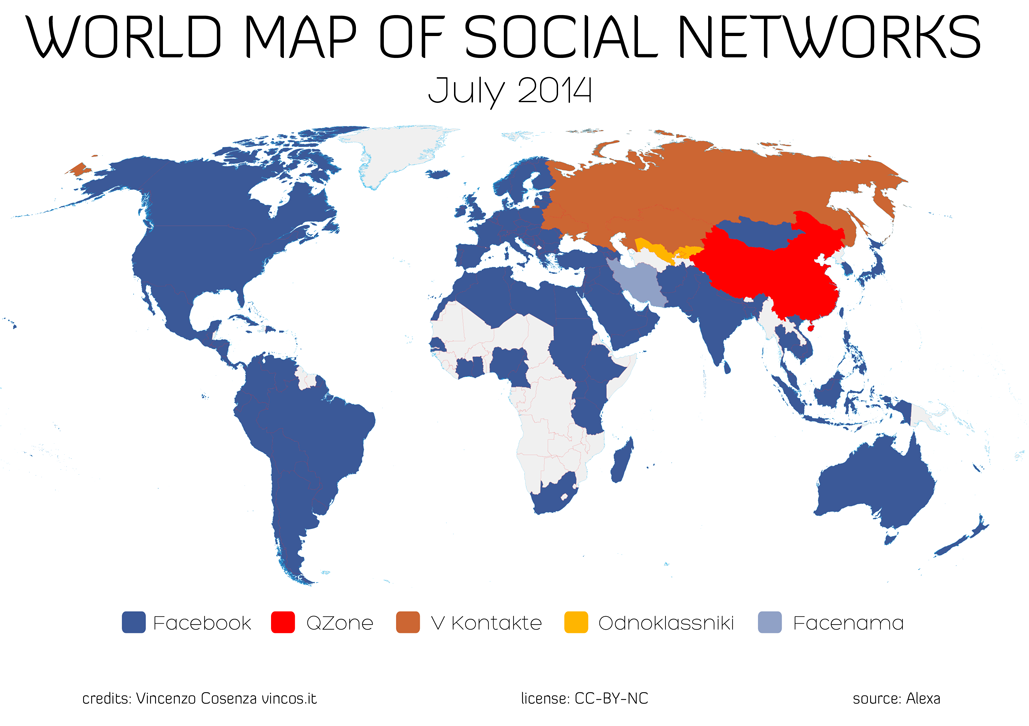 Quem domina as redes sociais no Mundo?