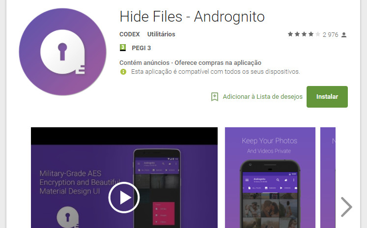 Andrognito: Esconda ficheiros dentro do seu Android