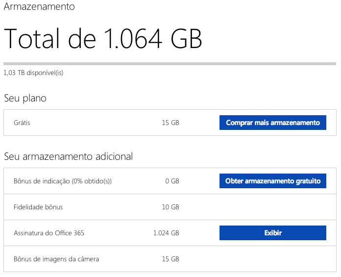 Tenha no iPhone 30GB de armazenamento gratuito OneDrive