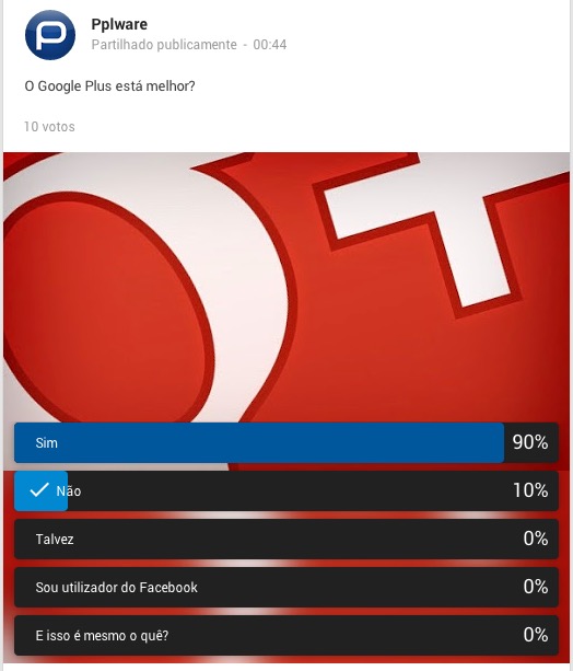 Google+ também já permite sondagens nos seus posts