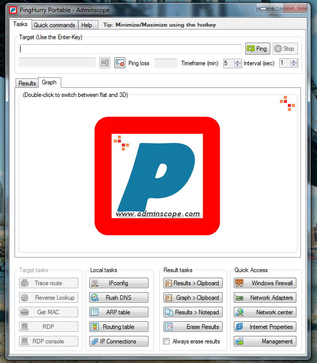 PingHurry, especialmente pensado para admins de rede