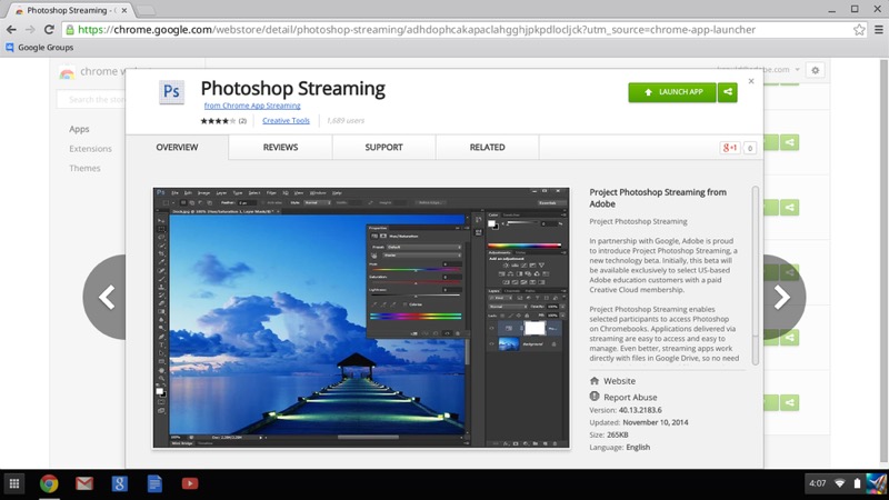 Photoshop Streaming prestes a poder ser usado no Chrome