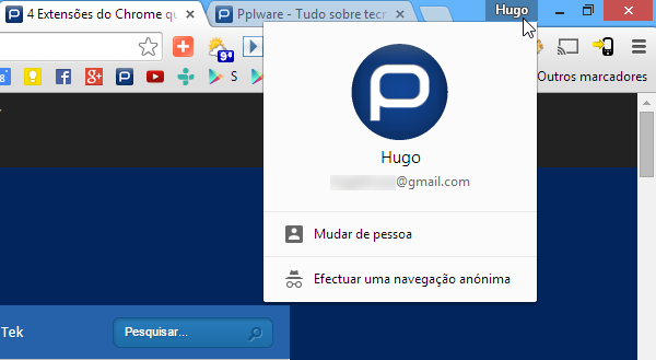 Saiba como desactivar o botão de perfis do Google Chrome