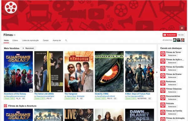 Este serviço tem já milhares de filmes, muitos são gratuitos