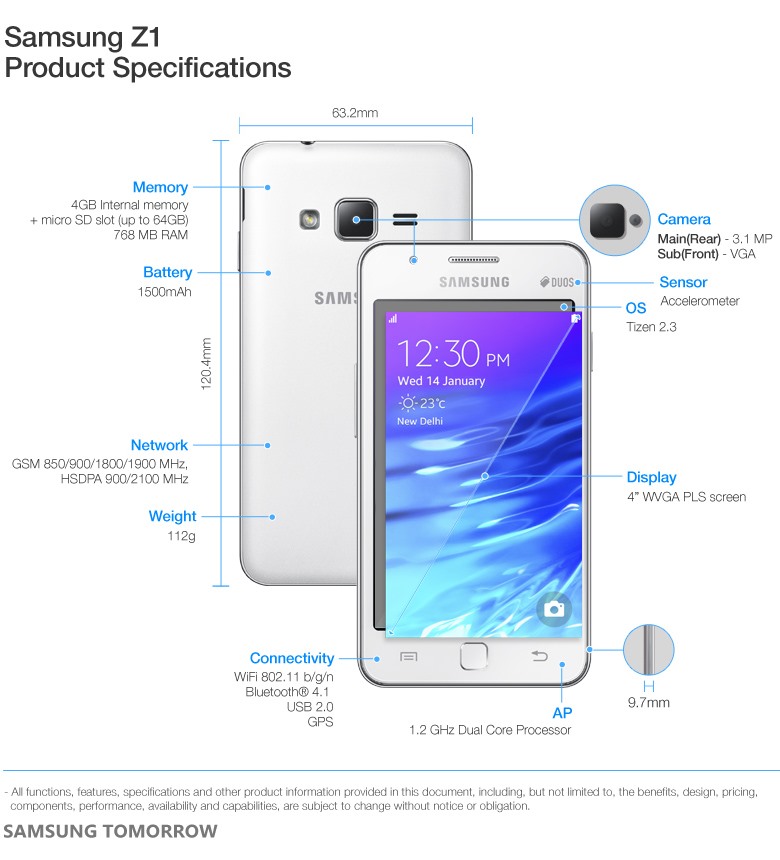 Samsung lança Z1, o primeiro smartphone Tizen