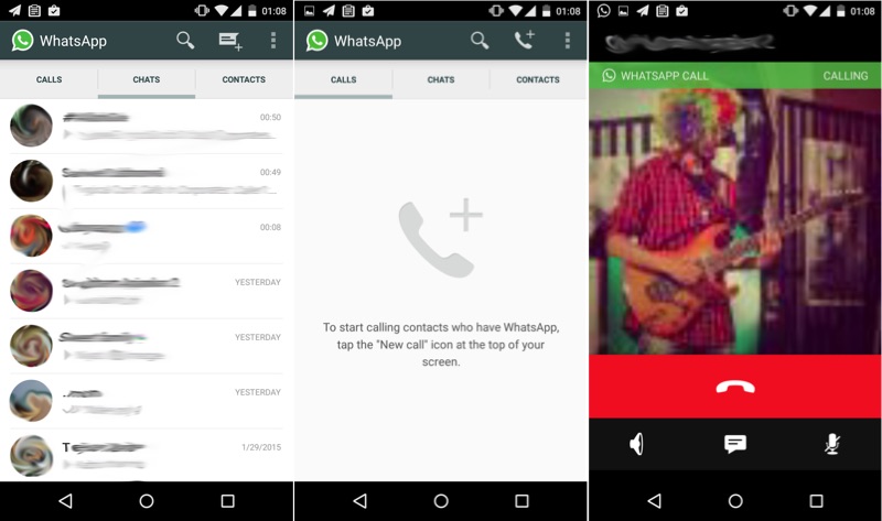 Whatsapp já tem chamadas de voz, mas ainda não é oficial