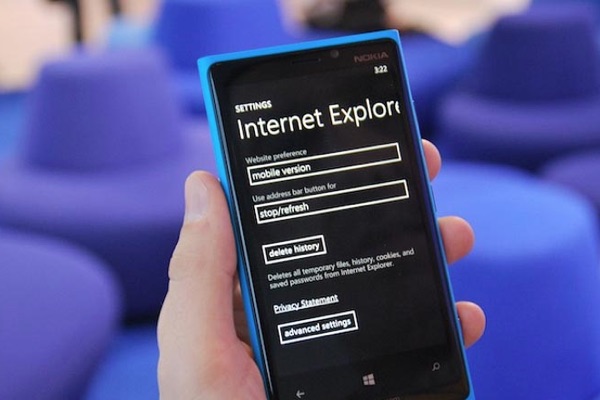 Internet Explorer do Windows Phone tem falha de segurança