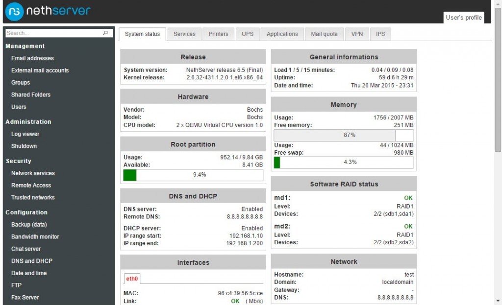 NethServer – Um Linux com todos os serviços que precisa