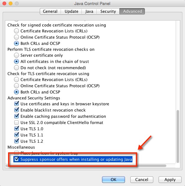 Até o instalador do Java para OSX tem crapware! Livre-se disso