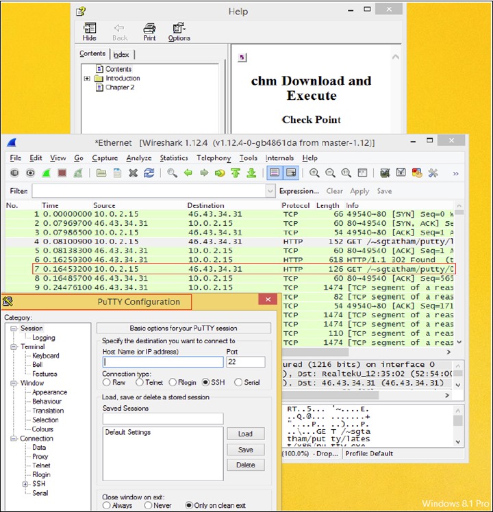 CHM _Download and Execute_Check Point sreenshot