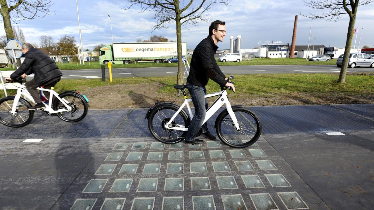 A primeira ciclovia solar é um sucesso
