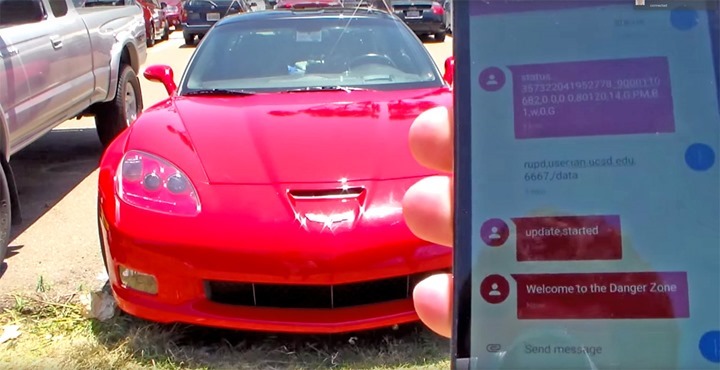 corvette-text-message-attack