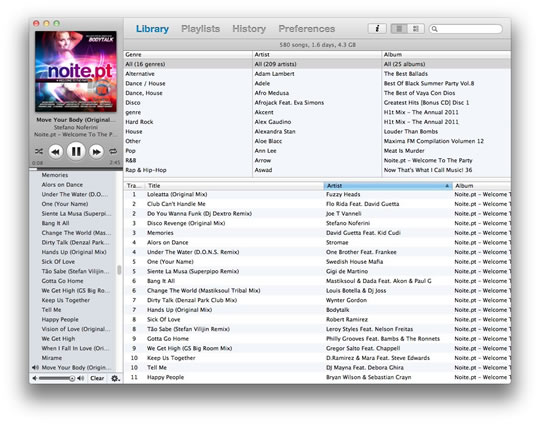 Enqueue – O player de música mais rápido e elegante para Mac