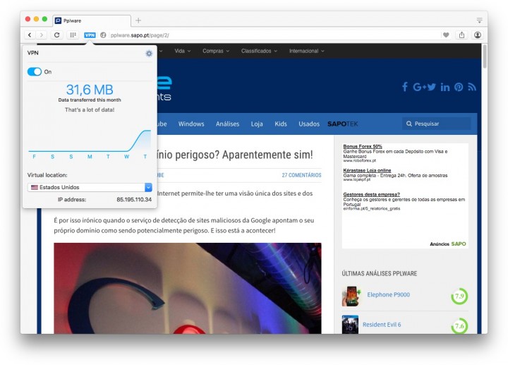 Chegou o primeiro browser com o seu serviço de VPN