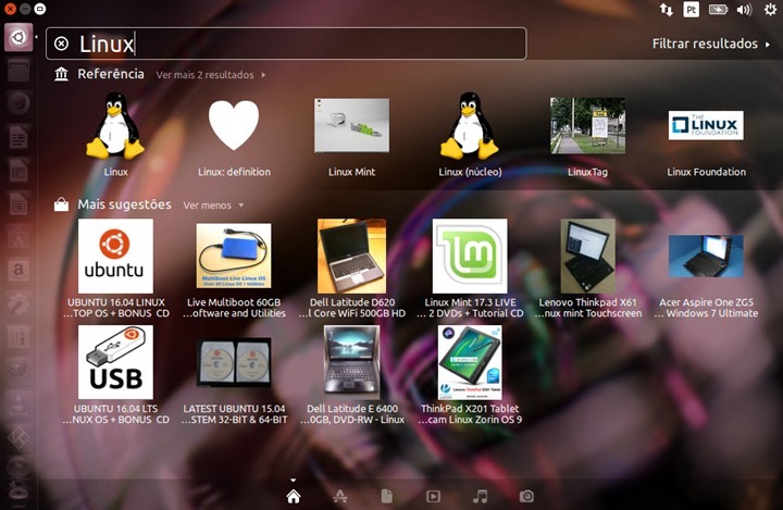 Ubuntu: Como desligar as pesquisas online via Dash?