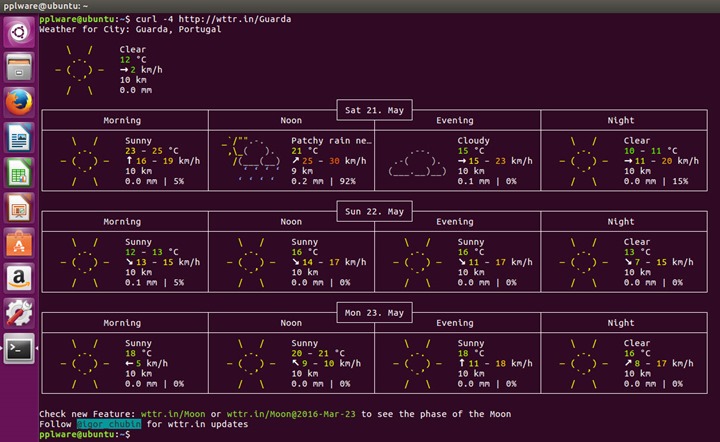 Quer saber o tempo que vai fazer? Use o terminal do Linux