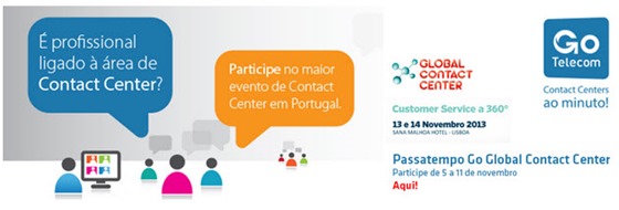 Resultado: Ganhe uma entrada no Global Contact Center
