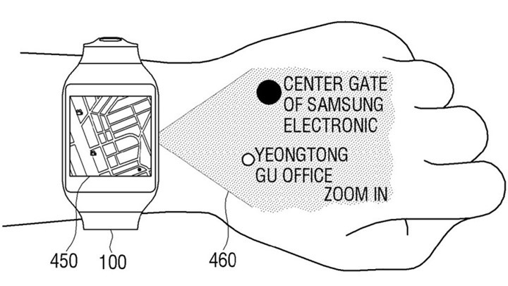 Samsung patenteia smartwatch que projecta imagem na mão